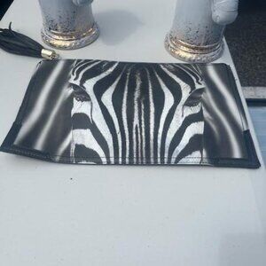 BEBE Zebra Clutch